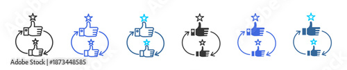 feedback, response, evaluation, reaction, comment, input icon set multiple style collection