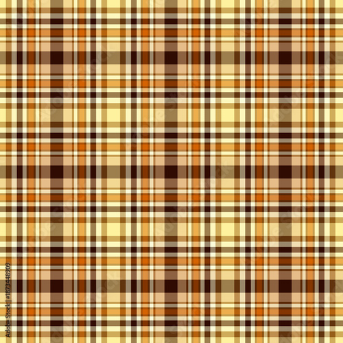 Gold Beige and Brown Plaid Seamless Repeat