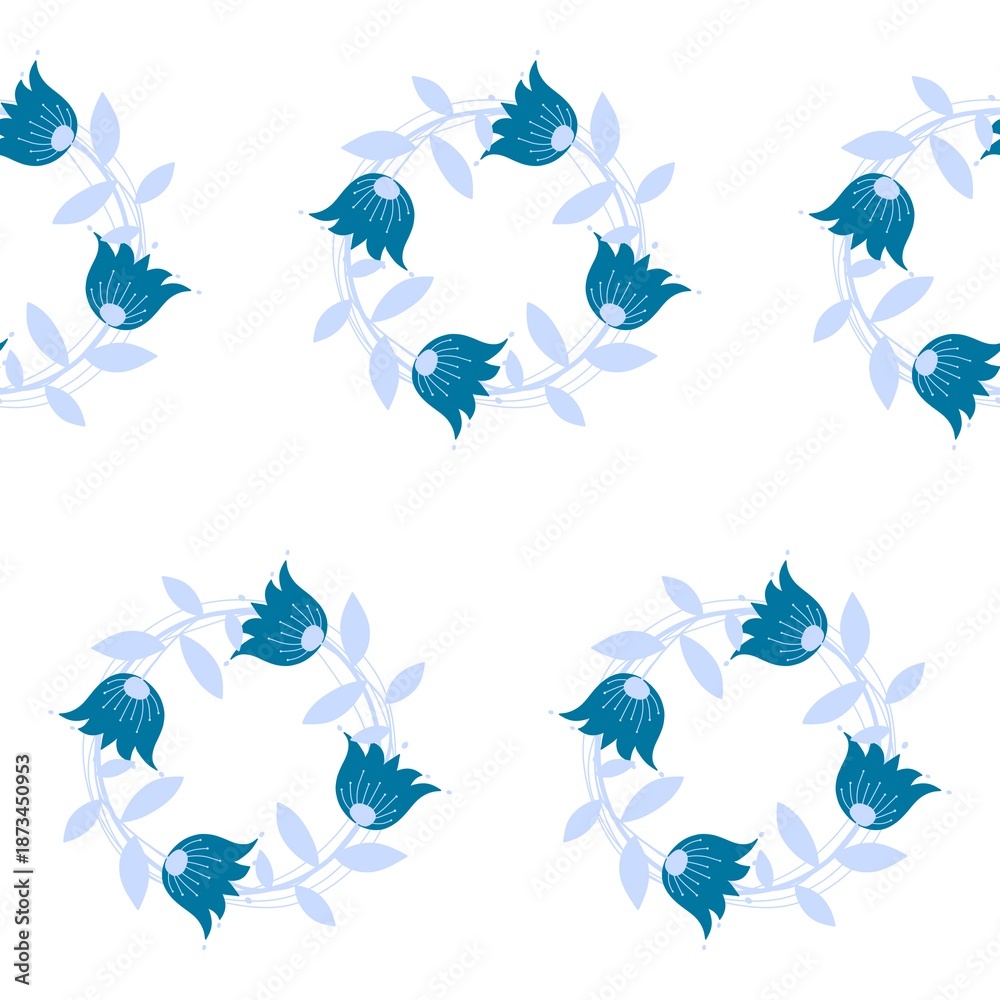Fototapeta premium Spring seamless flowers pattern for wrapping paper and fabrics and kids clothes and spring party textiles and linens