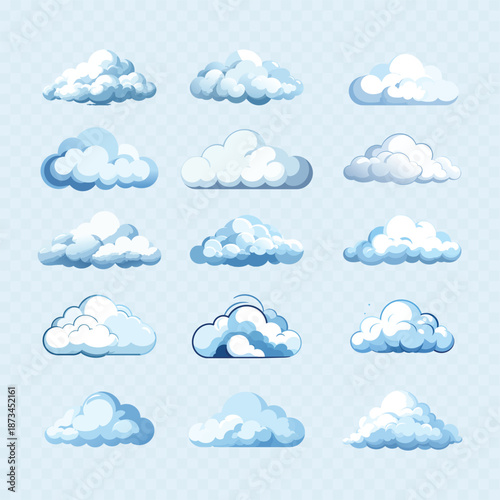 set of clouds
