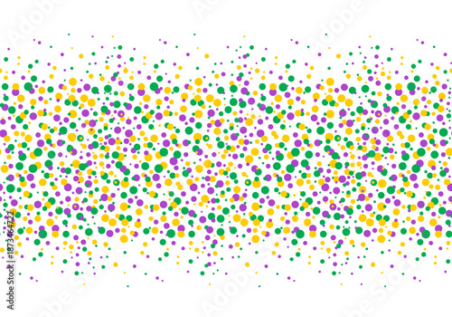 Mardi Gras carnival confetti seamless background. Mardi gras party background vector illustration