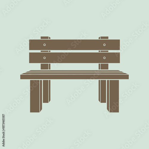Simple illustration of a park bench with a seat and backrest.