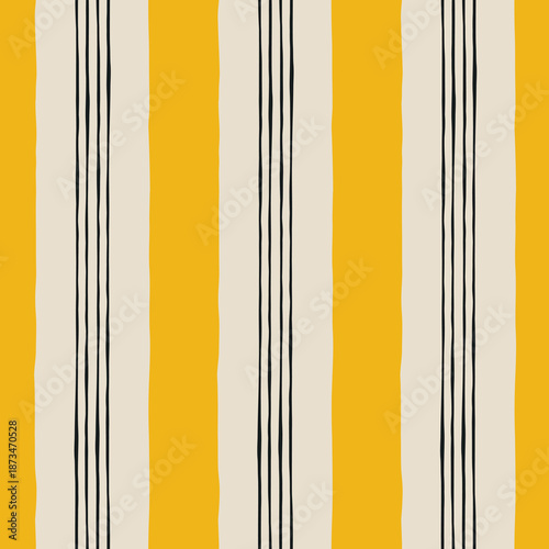 Vertical Hand Drawn Striped Vector Background
