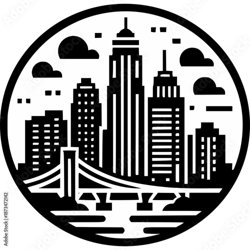 Boston Skyline Vector Icon