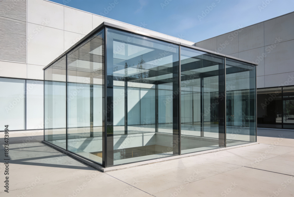 Obraz premium Glass Box Modern Architecture