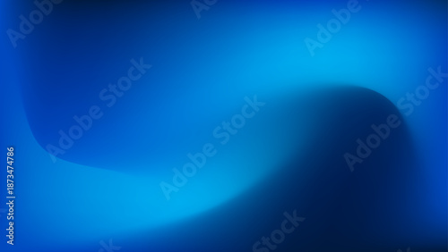 Abstract blue gradient wave background with smooth curves
