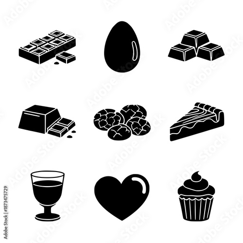 set of chocolate candies