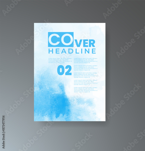 Cards with watercolor background. Design for your cover, date, postcard, banner, logo.