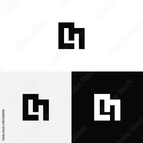 unique  4 logo design icon illustration