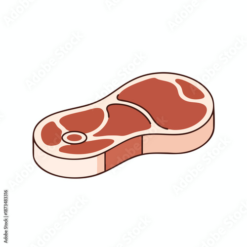 Raw Steak Illustration