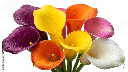 Wallpaper Mural Colorful Calla Lilies in Bloom. Torontodigital.ca