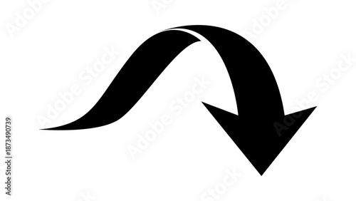 Curved Arrow Pointing Downward