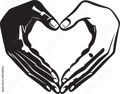 Racial Hands of Equality and Love Concept Illustration