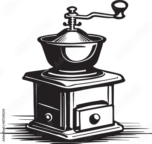 Coffee Grinder Illustration