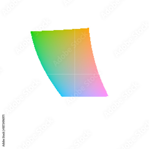 Technical Plot of CIELAB Color Space Cross Section at High Luminance L 75 showing Light Pastels and Tint Gamut for Graphic Design Theory and Science