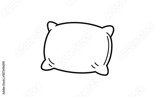 Simple black and white pillow design for home decor and bedding themes