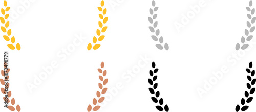 ランキングの月桂樹の装飾のフレーム。金、銀、銅。（Ranking laurel decorative frames. Gold, silver, bronze.）
