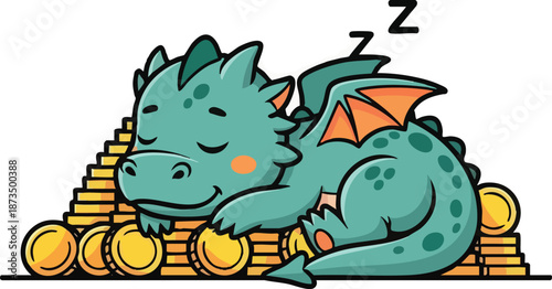 Stack of gold coins with gradient shading and bold outlines