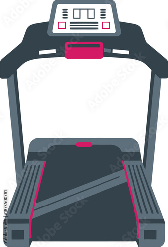 Treadmill icon vector illustration depicting a gym tool for exercise and fitness routines in a modern environment