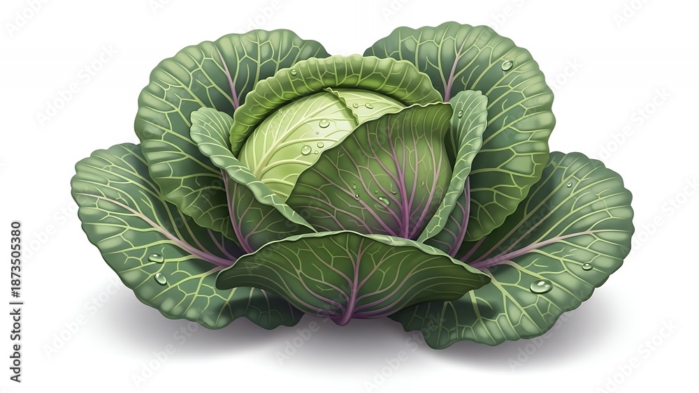 Obraz premium cabbage on white background