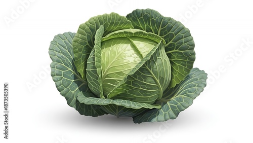 cabbage on white background