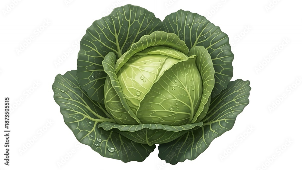 Fototapeta premium cabbage on white background