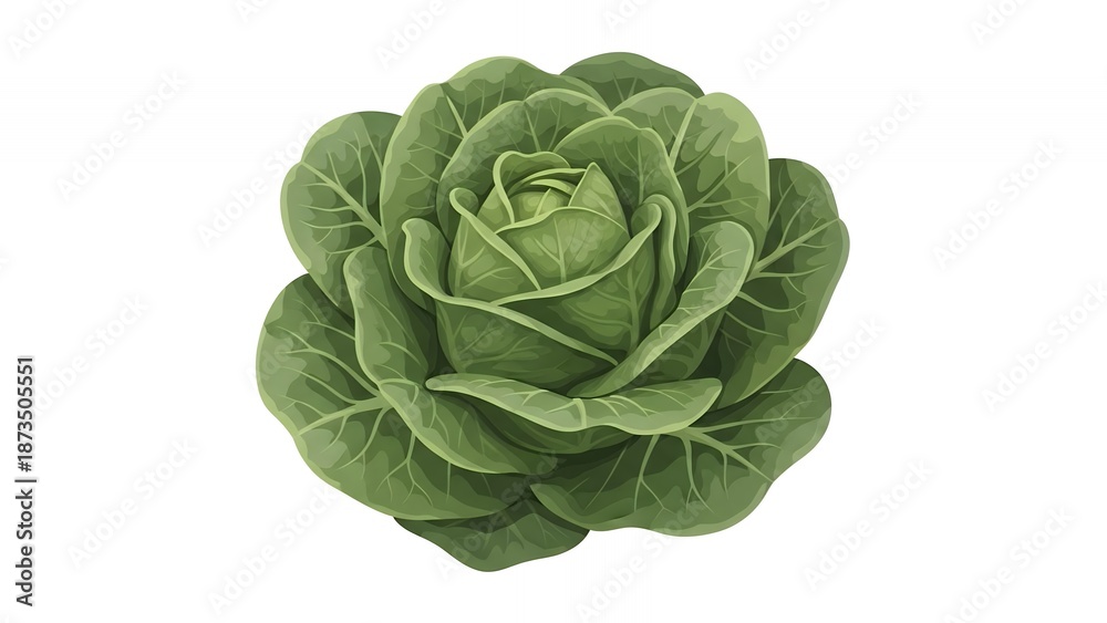 Obraz premium cabbage on white background