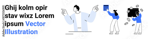 Project management, teamwork, business collaboration, data organization, financial planning, digital tools. People interacting with documents and technology. Business collaboration and teamwork