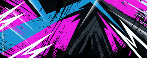 Sports racing texture background. Geometric pink blue pattern vector illustration