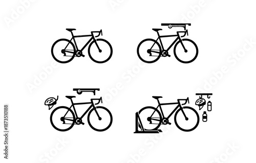 Bicycle storage solutions: rack, hook, indoor stand, wall accessories