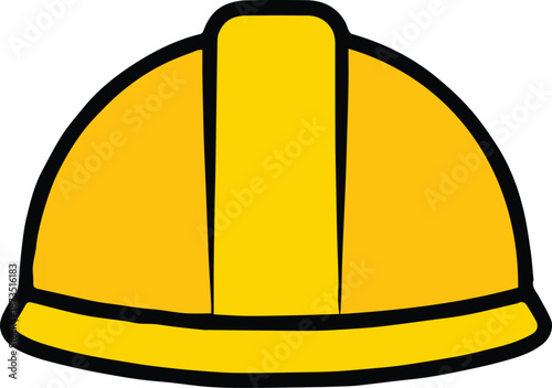 helmet construction hard hat safety icon line drawing vector