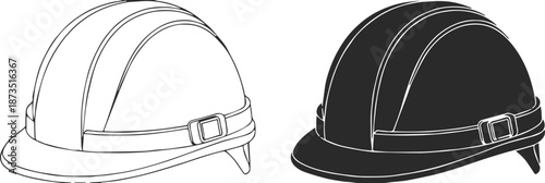 helmet hardhat symbol vector silhouette construction worker icon