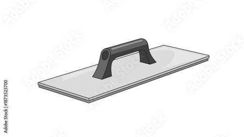 Illustration of a metal hand file with a dark grey handle on a white background.