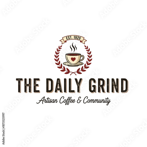 The Daily Grind Artisan Coffee and Community Logo.