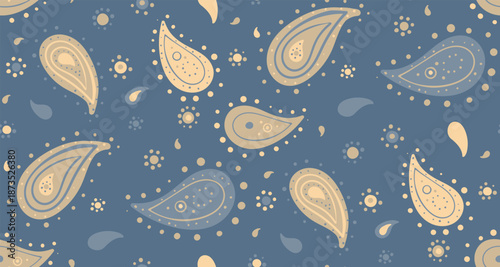 Ornament repeat by romantic textile. Shirt paisley a nature swirl. Trend flower, endless luxury.