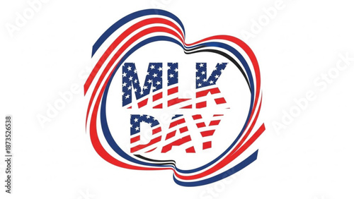 Vibrant american flag design with milk day text in bold star spangled letters with patriotic and graphic design