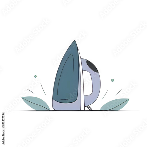 An iron is being used to smooth out wrinkles on a clean white shirt on an ironing board.