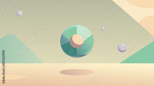 Vector illustration of a digital technology background featuring abstract bubbles and circular motifs representing a compact disc for music audio storage and computer data backup software