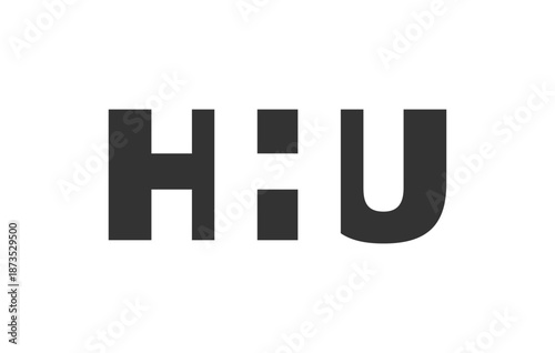 Free Download HHU logo design. Initial letter H H U bold font style for tech startups, consulting, corporate branding. Creative company name, headlines typography identity, trendy logotype. - GFXLoad