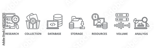 Big data banner web icon vector illustration concept