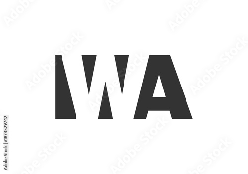 IWA logo design. Initial letter I W A bold font style for tech startups, consulting, corporate branding. Creative company name, headlines typography identity, trendy logotype.