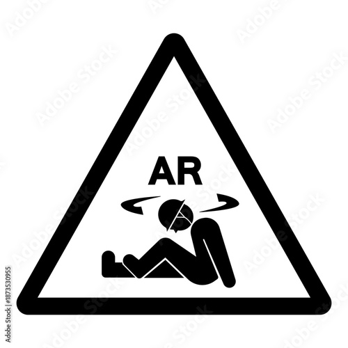 Danger Argon Asphyxiation Hazard Symbol Sign ,Vector Illustration, Isolate On White Background Label. EPS10