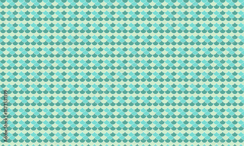 Seamless teal and mint green overlapping scales pattern.  Perfect for website backgrounds, textile designs, or vibrant branding.