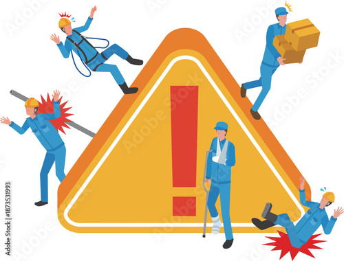 労災事故のイメージイラスト