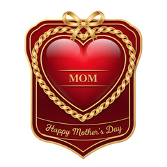 Mother's day heartfelt emblem