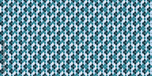Seamless teal and white geometric pattern.  Elegant, repeating design ideal for textile prints, website backgrounds, or decorative projects.