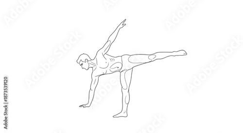Woman Doing Yoga Pose Illustration.