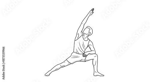 Woman Practicing Yoga in Skanda Balasana Pose.