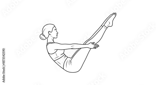Page 44 Yoga Pose Illustration of Woman.