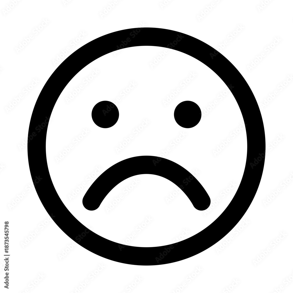 Fototapeta premium Sad Emoticon - Face Icon